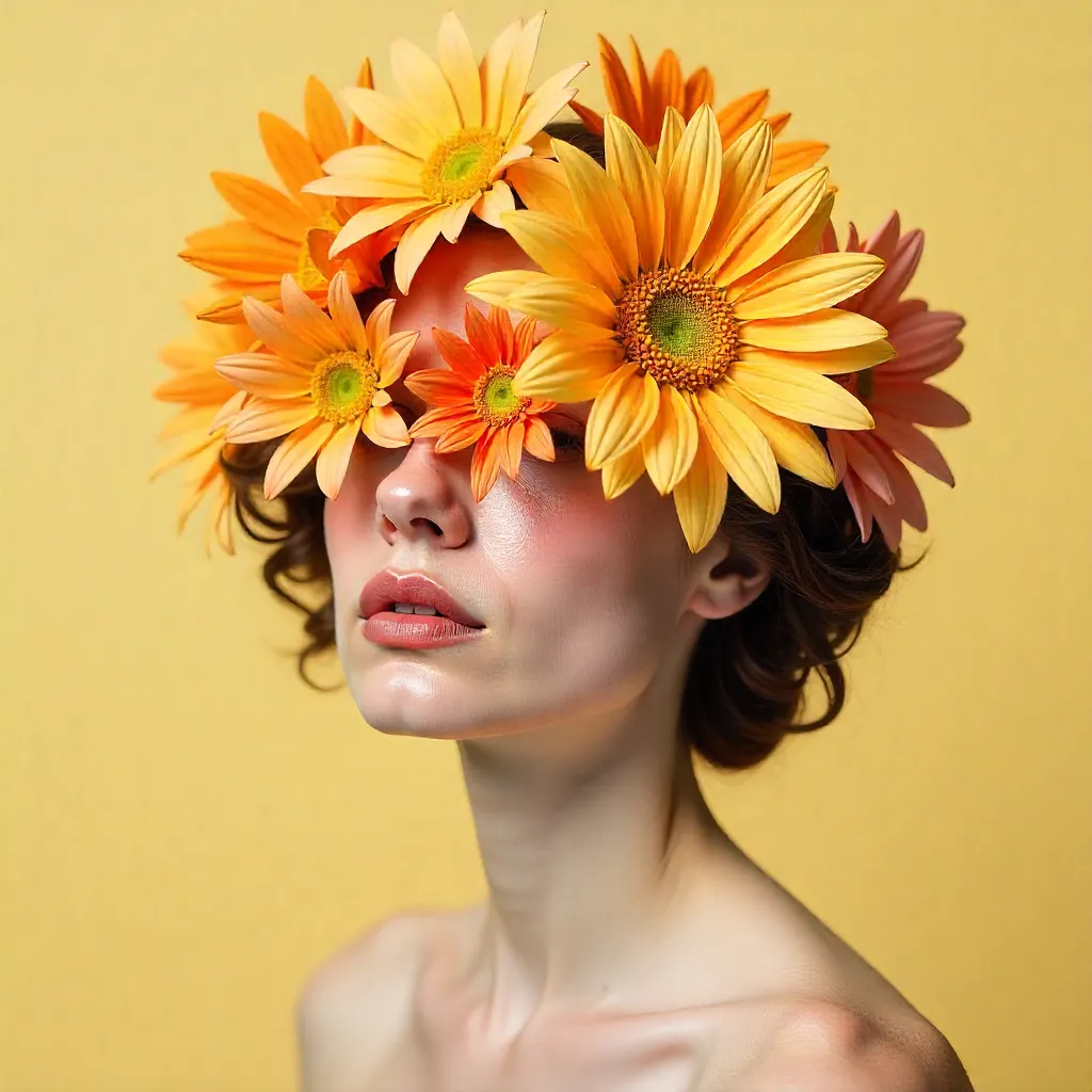 Zomer collectie met zonnebloemen en dahlia's